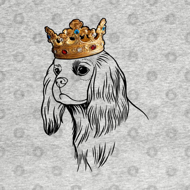 English Toy Spaniel Dog King Queen Wearing Crown by millersye